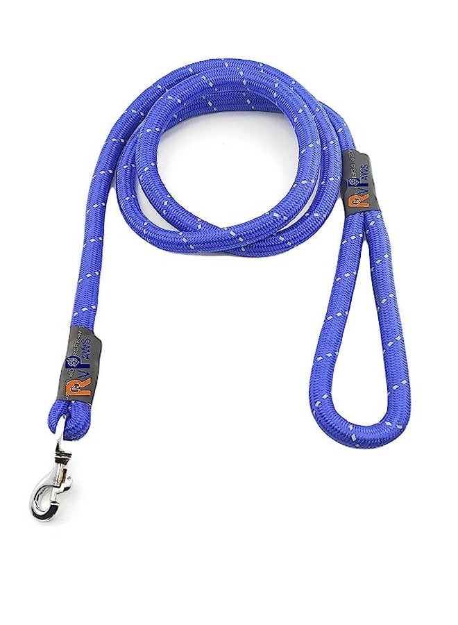 Pups&Pets Durable Leash Rope 12MM Nylon Reflector Rope Laesh with Heavy Hook Ideal for Outddor Walking Small & Medium Dogs and Puppies (Blue) - Image 2